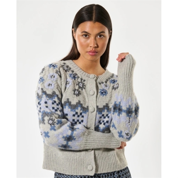 Dea Kudibal Livadea Strik Cardigan, Grey Melange